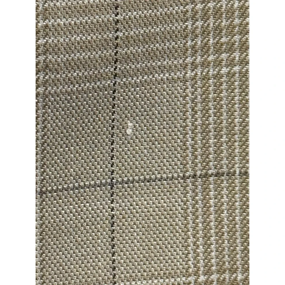 Tariq Fitwell‎ Tailors Mens Tan Glen Plaid Blazer Elbow Patches Bespoke 42R